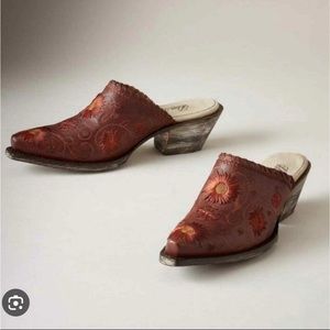 Dan Post Lira Leather Hand Stitched Mules